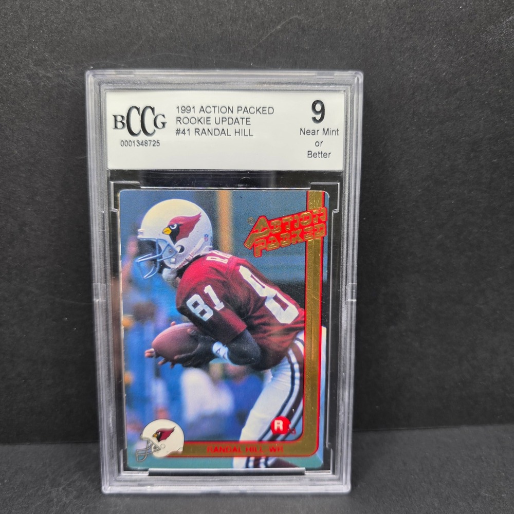 Action Packed Trading Card 1991 Rookie Update 41 Randal Hill BCCG 9